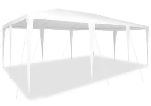 Cort de Petrecere Alb 6x4 m PE - 3/5