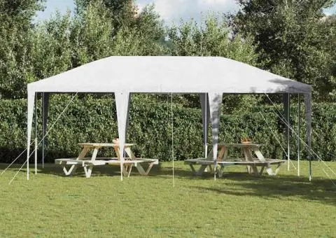 Cort de Petrecere Alb 6x4 m PE - 4/5