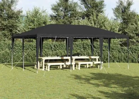 Cort de petrecere antracit 6 x 4 m PE - 1/5