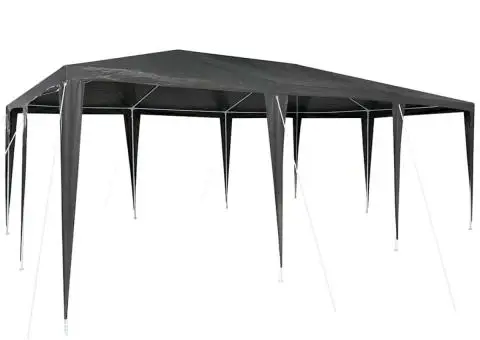 Cort de petrecere antracit 6 x 4 m PE - 2/5