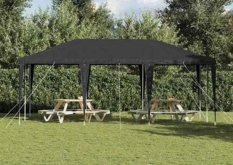 Cort de petrecere antracit 6 x 4 m PE - 4/5
