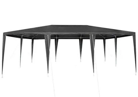 Cort de petrecere antracit 6 x 4 m PE - 5/5