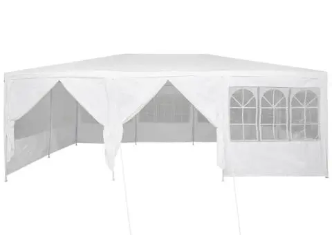 Cort de petrecere alb cu 10 pereți laterali, 6x4 m PE - 5/5