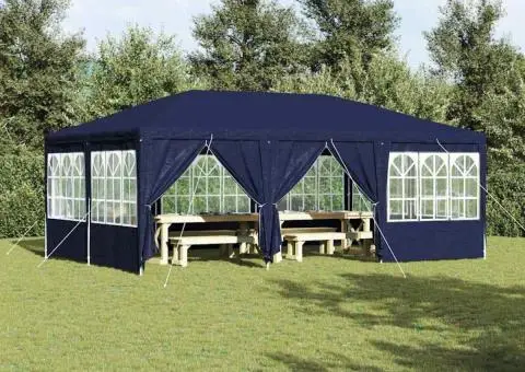 Cort de Petrecere cu 10 Pereți Albastri 6x4 m PE - 1/5