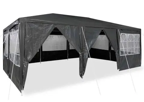Cort de Petrecere cu 10 Perete Antracit 6x4 m PE - 3/5