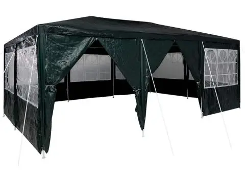 Cort de petrecere cu 10 pereți verzi, 6x4 m, PE - 2/5