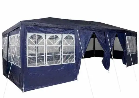 Cort de Petrecere cu 12 Panouri Albastre 8x4 m PE - 2/5