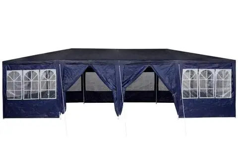 Cort de Petrecere cu 12 Panouri Albastre 8x4 m PE - 5/5