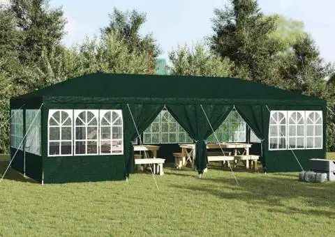 Cort de petrecere cu 12 pereți verzi 8x4 m PE - 1/5