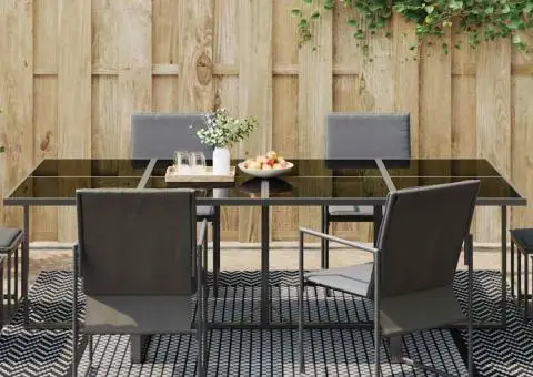 Covor exterior 'ARAKIL'Negru și gri 250x250 cm PP - 3/5