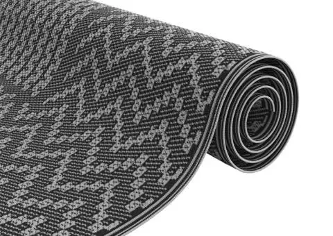 Covor exterior 'ARAKIL'Negru și gri 250x250 cm PP - 4/5