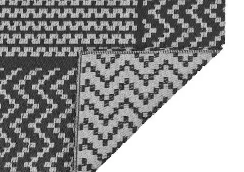 Covor exterior 'ARAKIL'Negru și gri 250x250 cm PP - 5/5