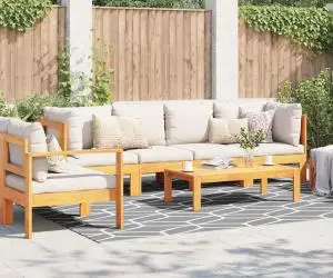vidaXL Pătură de exterior ARAKIL Gri și Alb Poliester 250 x 300 cm