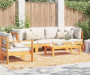 vidaXL Covor exterior ARAKIL Portocaliu și alb Poliester 300 x 400 cm