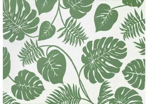 Pătură de exterior ARAKIL Verde și alb Poliester Mare Model - 2/5