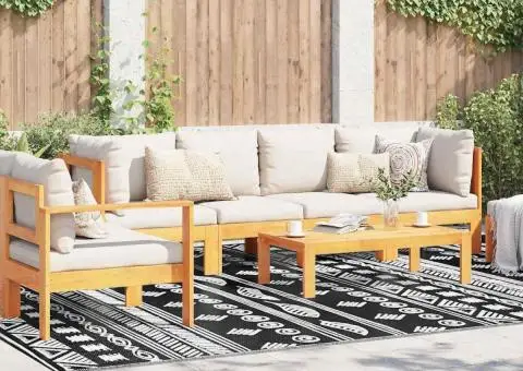 Covor Exterior ARAKIL Negru Alb Polipropilenă 300 x 400 cm Model - 1/5