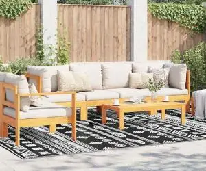 vidaXL Covor Exterior ARAKIL Negru Alb Polipropilenă 300 x 400 cm Model