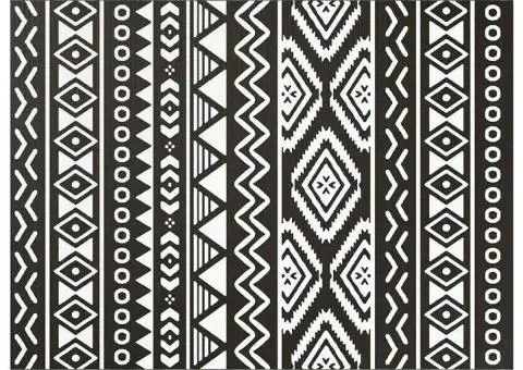 Covor Exterior ARAKIL Negru Alb Polipropilenă 300 x 400 cm Model - 2/5