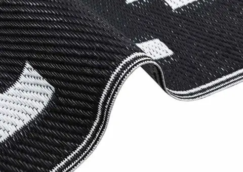 Covor Exterios ARAKIL Alb și Negru Poliester 300 x 400 cm - 4/5