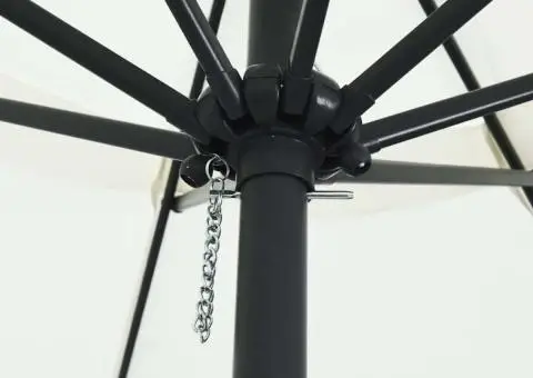 Umbrela de grădină 395 x 245 cm Alb Cărămidă - 4/5