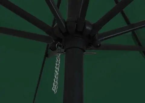 Parasol de Grădină ø395x245 cm, Verde - 3/5