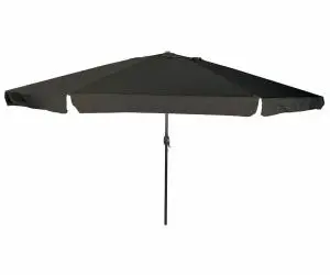 vidaXL Parasol ø395x245 cm, negru