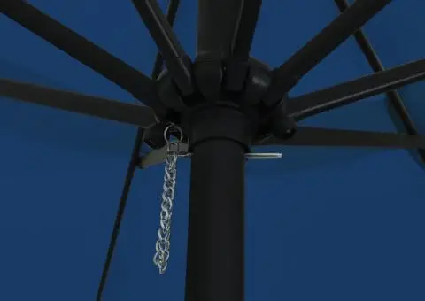 Umbrelă de Grădină 395cm x 245cm Albastru Azur - 4/5