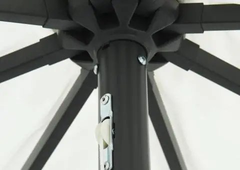 Umbrela de grădină cu lumini LED 395x245 cm, alb nisipos - 5/5