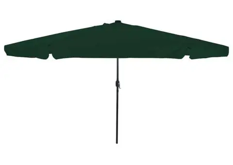 Umbrela de Grădină cu LED-uri, 395 cm x 245 cm, Verde - 1/5