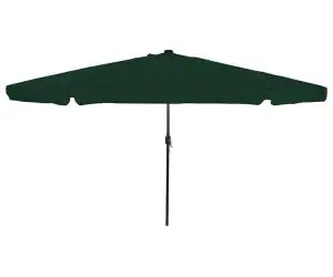 vidaXL Umbrela de Grădină cu LED-uri, 395 cm x 245 cm, Verde