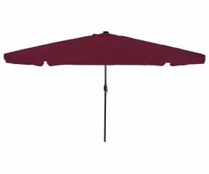 vidaXL Umbrela de Grădină cu Lumini LED 395x245 cm Roșu Bordeaux