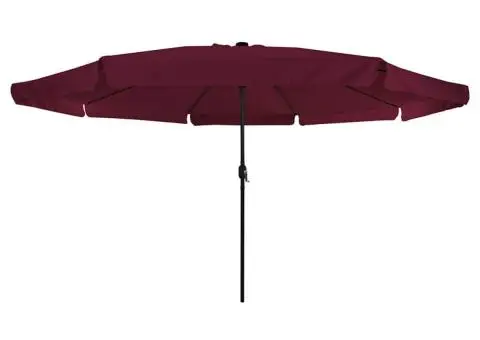 Umbrela de Grădină cu Lumini LED 395x245 cm Roșu Bordeaux - 4/5