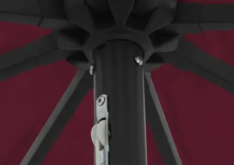 Umbrela de Grădină cu Lumini LED 395x245 cm Roșu Bordeaux - 5/5