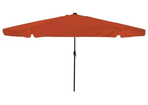 Umbrela de grădină cu lumini LED ø395x245 cm Terracotta - 1/5
