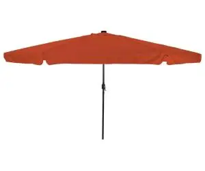 vidaXL Umbrela de grădină cu lumini LED ø395x245 cm Terracotta