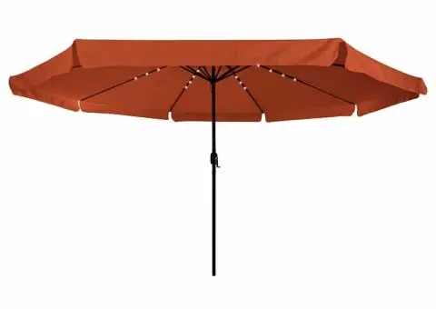 Umbrela de grădină cu lumini LED ø395x245 cm Terracotta - 3/5