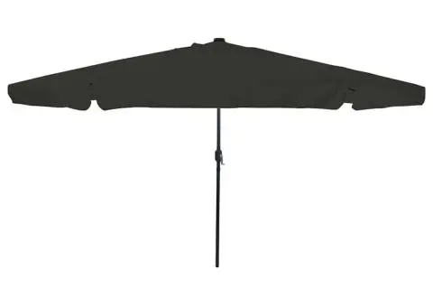 Umbrelă de grădină cu lumini LED, ø395x245 cm, Negru. - 1/5