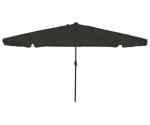 vidaXL Umbrelă de grădină cu lumini LED, ø395x245 cm, Negru.