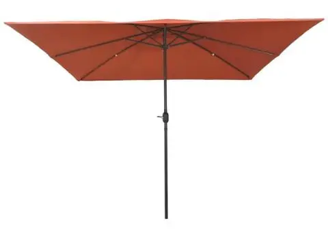 Umbrelă de grădină pătrată, 295x245 cm, cărămiziu - 2/5