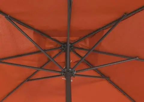 Umbrelă de grădină pătrată, 295x245 cm, cărămiziu - 4/5