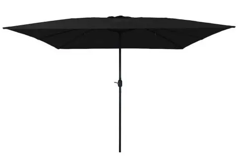 Umbrelă de grădină pătrată 295x245 cm Neagră - 1/5