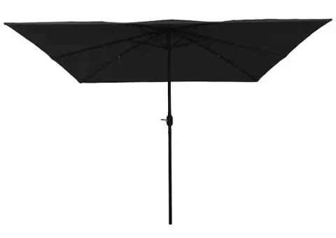 Umbrelă de grădină pătrată 295x245 cm Neagră - 2/5