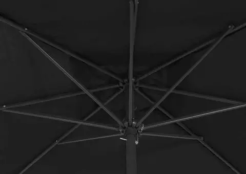 Umbrelă de grădină pătrată 295x245 cm Neagră - 4/5