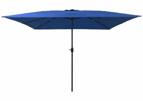 Umbrelă de grădină pătrată 295 x 295 cm Albastru Azur - 1/5