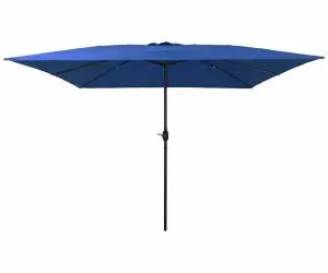 vidaXL Umbrelă de grădină pătrată 295 x 295 cm Albastru Azur