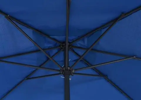 Umbrelă de grădină pătrată 295 x 295 cm Albastru Azur - 4/5