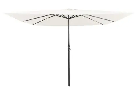 Umbra de grădină pătrată cu LED-uri, 295 x 245 cm, bej alb - 1/5