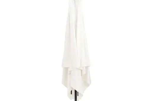 Umbra de grădină pătrată cu LED-uri, 295 x 245 cm, bej alb - 2/5