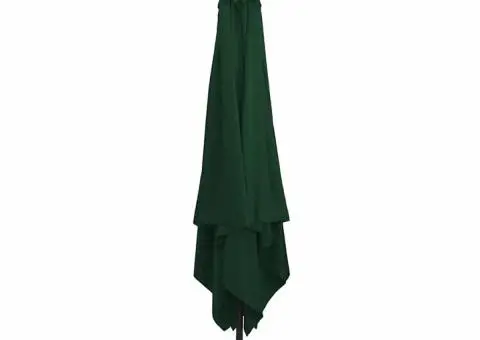Umbrelă pătrată pentru grădină cu lumini LED 295x245 cm, Verde - 2/5