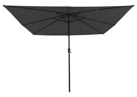 Umbrela de Patio cu LED-uri 295x245 cm gri închis - 4/5